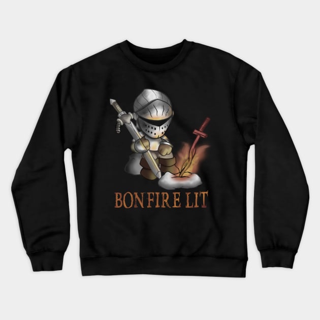 DARK SOULS "BONFIRE LIT" Crewneck Sweatshirt by Sirrolandproduction